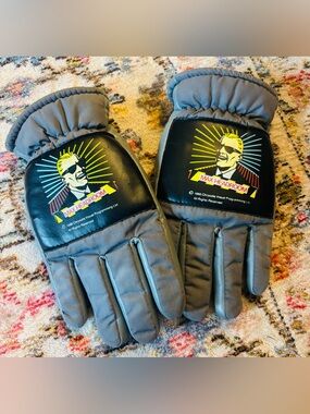 Vintage 1986 Max Headroom Promo Winter Ski Youth Gloves